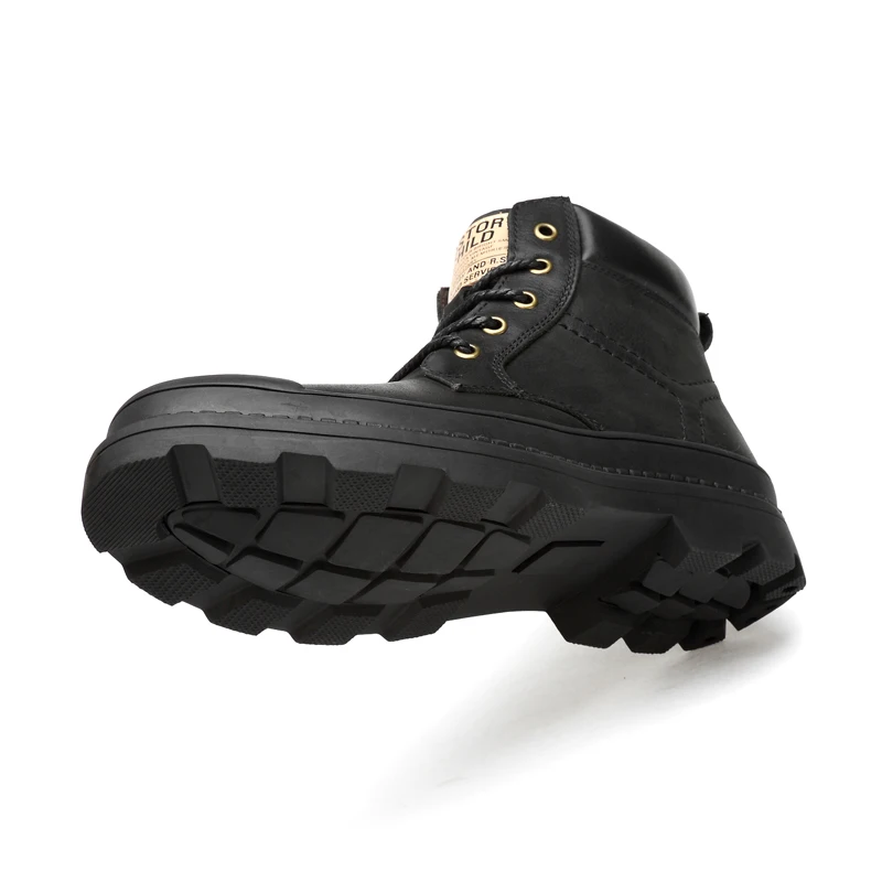 MYCOLEN Autumn Men Shoes High Top Mens Work Boots Outdoor Leather Ankle For Safety Bota Masculina Size 37-47 | Обувь