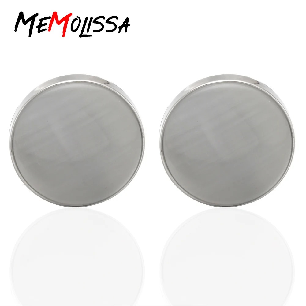 

MeMolissa Fashion Cat's Eye Round French Cufflinks Cuff Links for mens gemelos bouton manchette