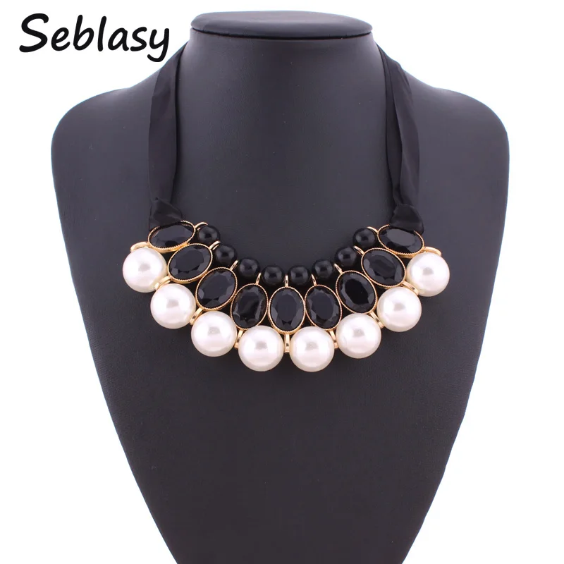 Seblasy Шарм ювелирные изделия Элегантные Имитация Жемчуга Акрил бисера Блестящий