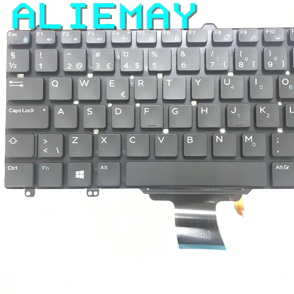 Датская клавиатура с подсветкой для ноутбука DELL laitude12 7250 5250 7270 5270 3160 3165 Клавиатура