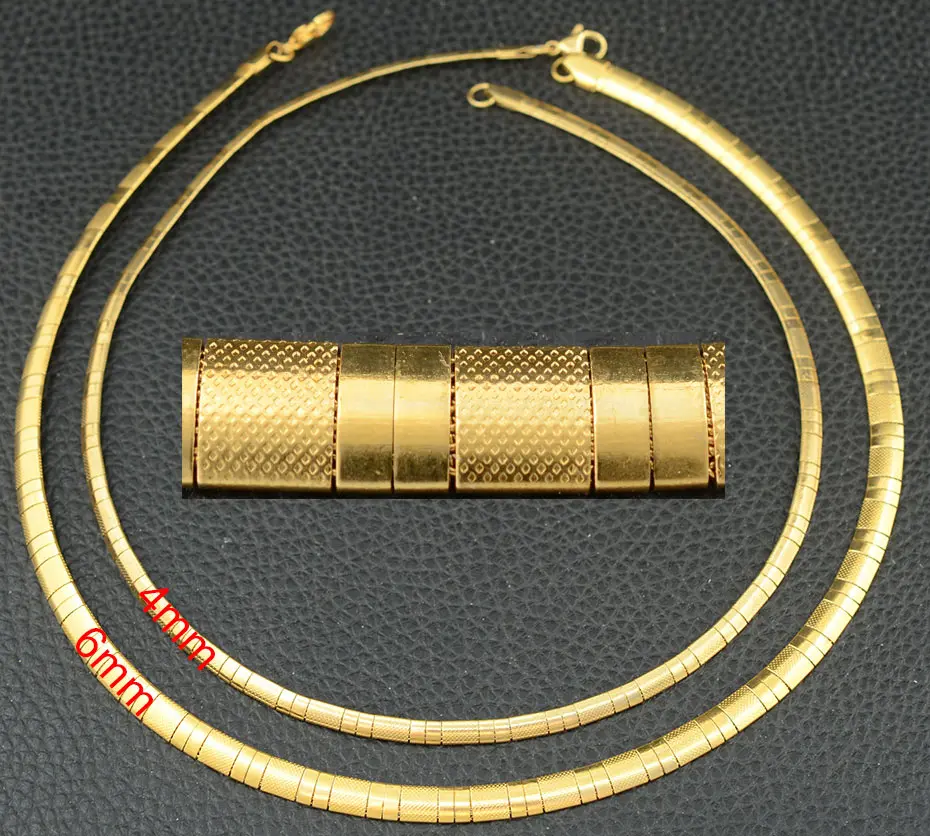 Gold Color NBJGAGHP Модные Нержавеющая сталь Ювелирное Украшение, 3/4/6/8 мм OMG Красочные колье Цепочки и ожерелья воротник не сужающийся книзу массивный для Для женщин Мода змея цепи подарок для девочки - Окраска металла: Gold Color NBJGAGHP