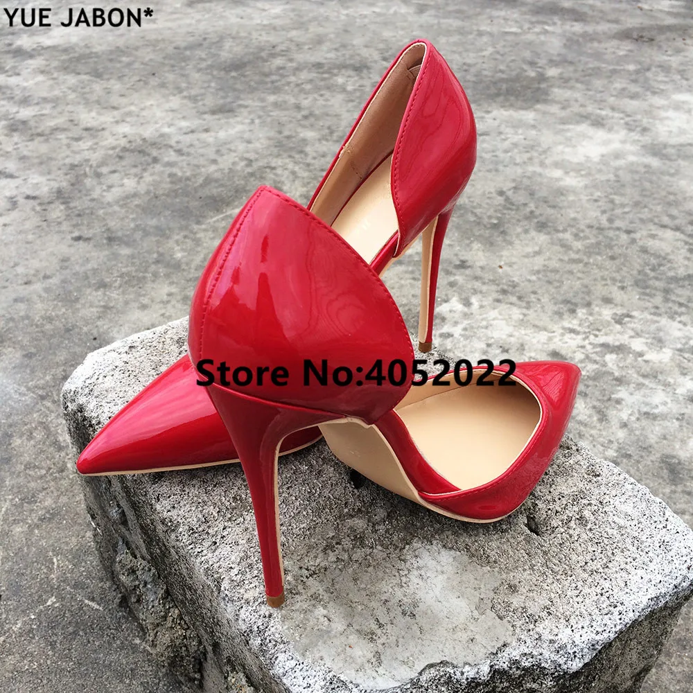 

YUE JABON Brand Shoes Woman High Heels Pumps Patent 8/10/12CM Women Shoes High Heels Wedding Shoes Shallow Pumps party shoes