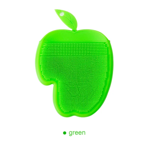 green Многофункциональные изоляционные перчатки для духовки, силиконовая миска для посуды, фруктовая щетка для чистки овощей, коврик для кастрюли, щетка для мытья, кухонный помощник - Цвет: green