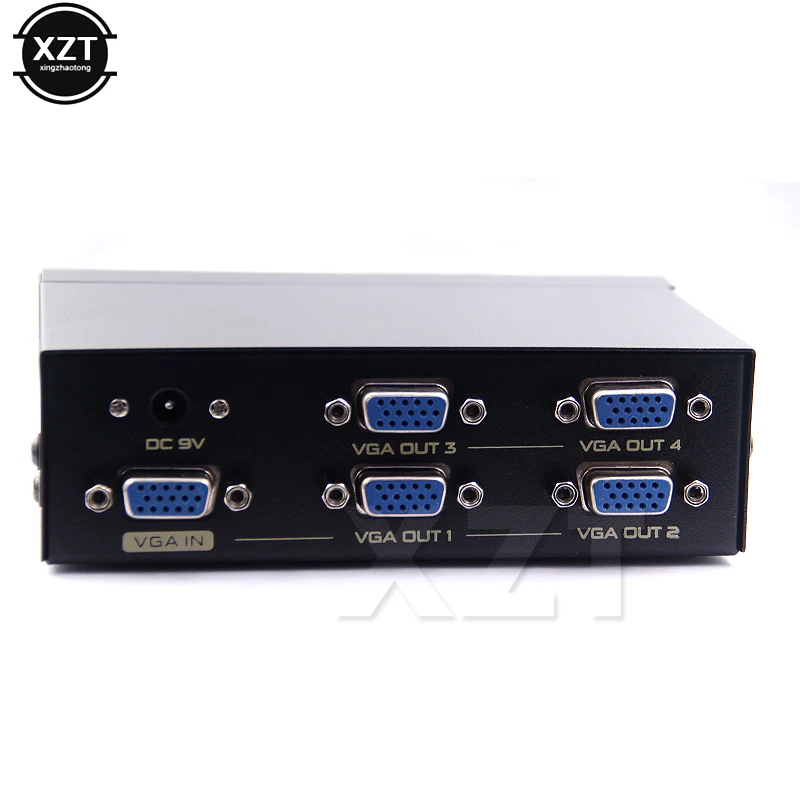 1 шт. сплиттер VGA на 4 порта HD 350 МГц 15HDF 60 м высокочастотный 2048*1536|4 port vga splitter|port