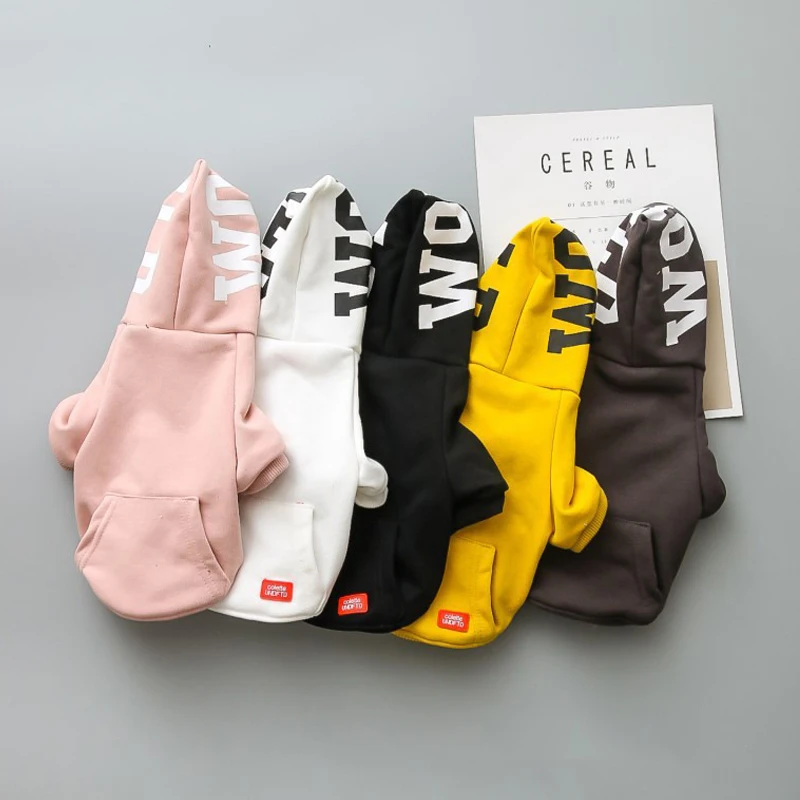 Зимняя одежда для собак толстовка с капюшоном теплое пальто французского