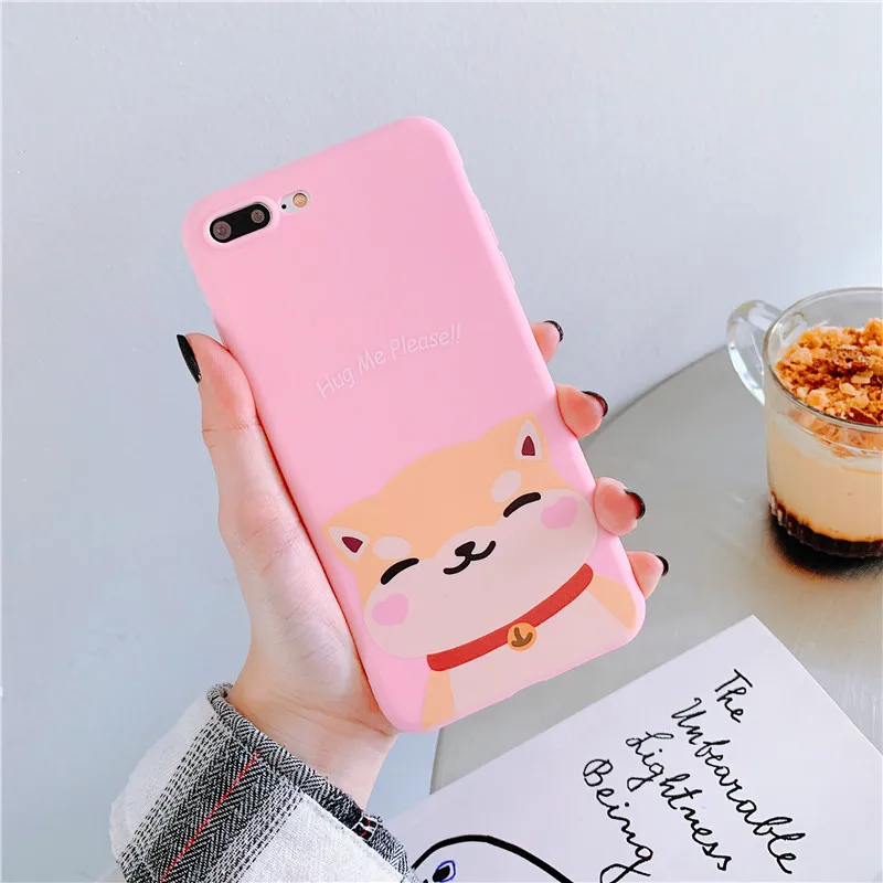 Cute Couples Cat Phone Case For iphone 7 8 6 6S Plus XS Max XR X Cartoon Silicone Kuso Protecive Back Cover |