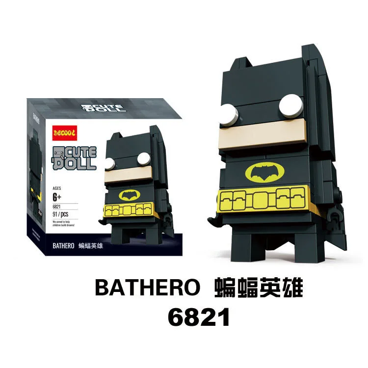 Новые Фигурки Brickheadz супергероев DC Лиги справедливости железные головы Человек