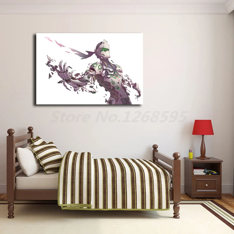 Анимационные обои Genji плакаты на холсте художественная картина стену