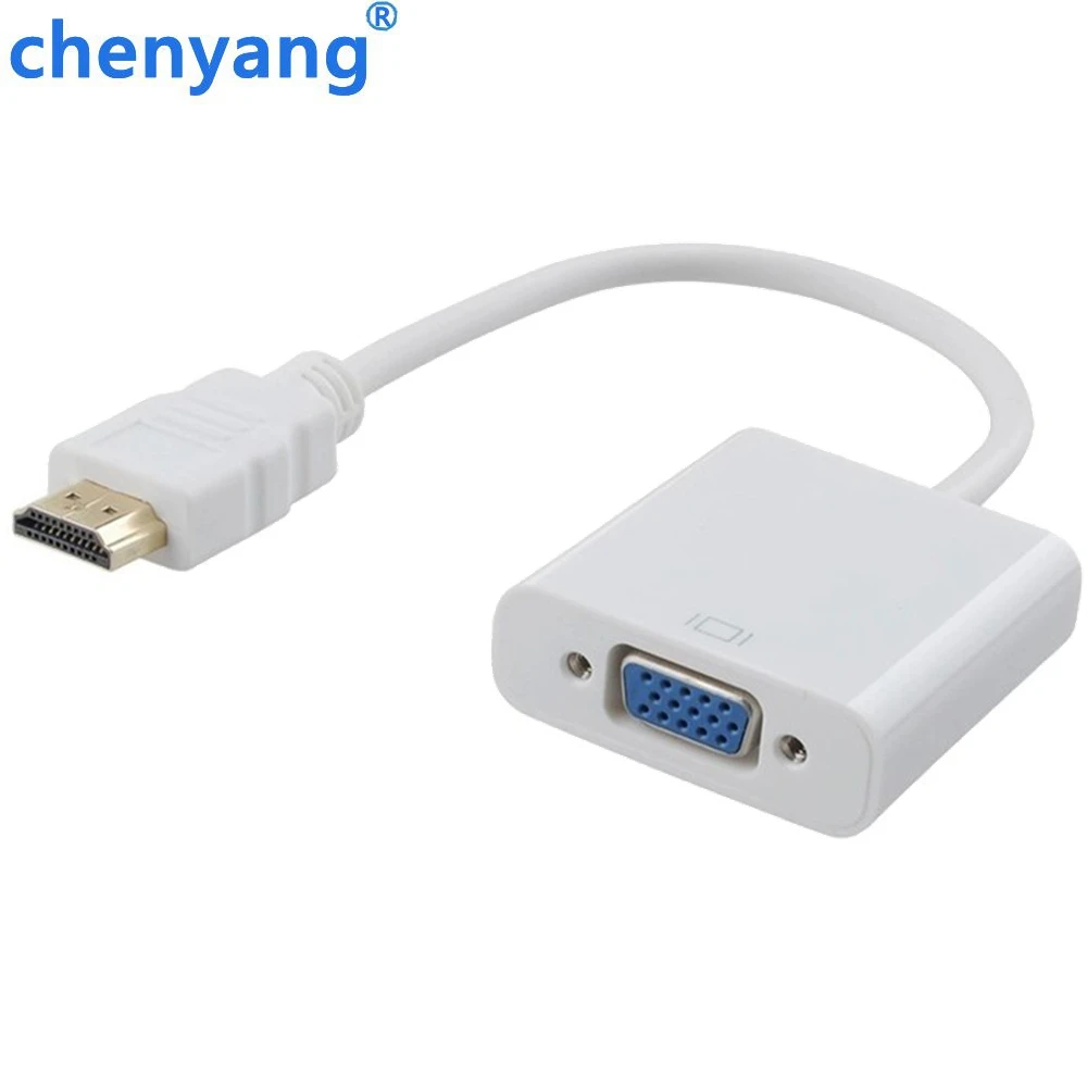 Адаптер HDMI совместимый папа VGA RGB мама видеопреобразователь адаптер 1080P для ПК