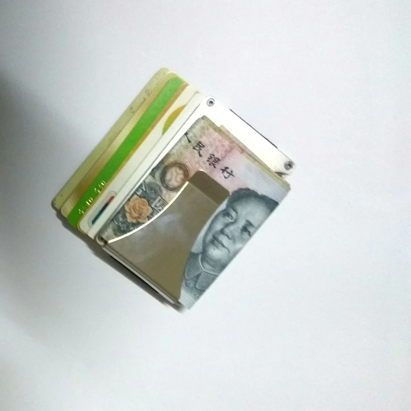 Muticolors для женщин и мужчин металлический RFID блокирующий кошелек минималистичный