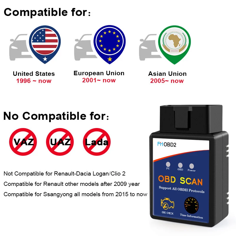 100% PIC18F25K80 Best Chip ELM327 V1.5 Bluetooth ODB 2 ODB2 Diagnostic Tool Universal for Pertol Diesel Car Coder Reader Scanner |