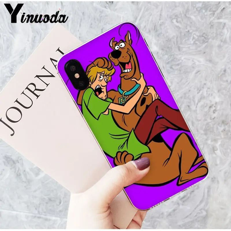 Yinuoda Shaggy и Scooby Doo прозрачный мягкий для телефона чехол для Apple iPhone 8 7 6S Plus X XS MAX 5 5S SE XR мобильные чехлы