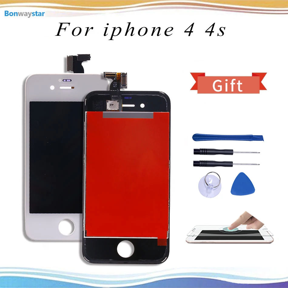 AAA экран для iPhone 4S 4 ЖК дисплей сенсорный дигитайзер в сборе запасные части