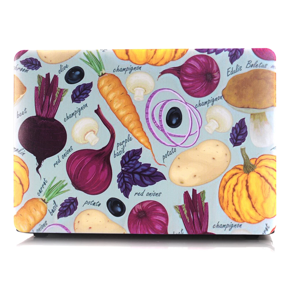 Защитный жесткий чехол в виде фруктов и листьев для MacBook 12 дюймов Air 11 13 Pro 15 Retina