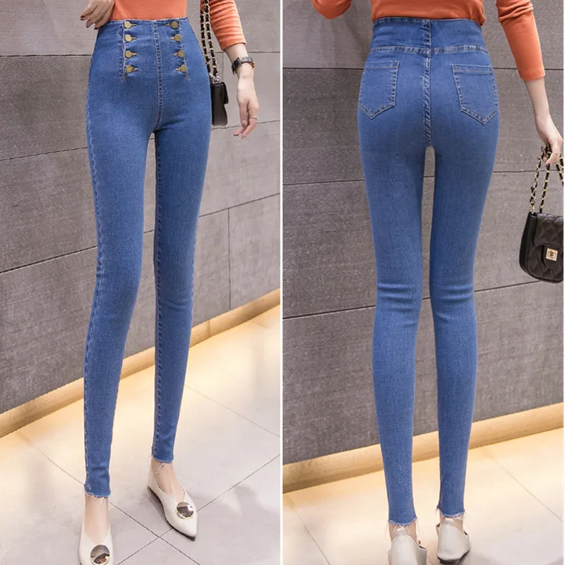 JUJULAND 2019 Jeans Female Denim Pants Black Color Donna Stretch Bottoms Feminino Skinny For Women Trousers1921 |