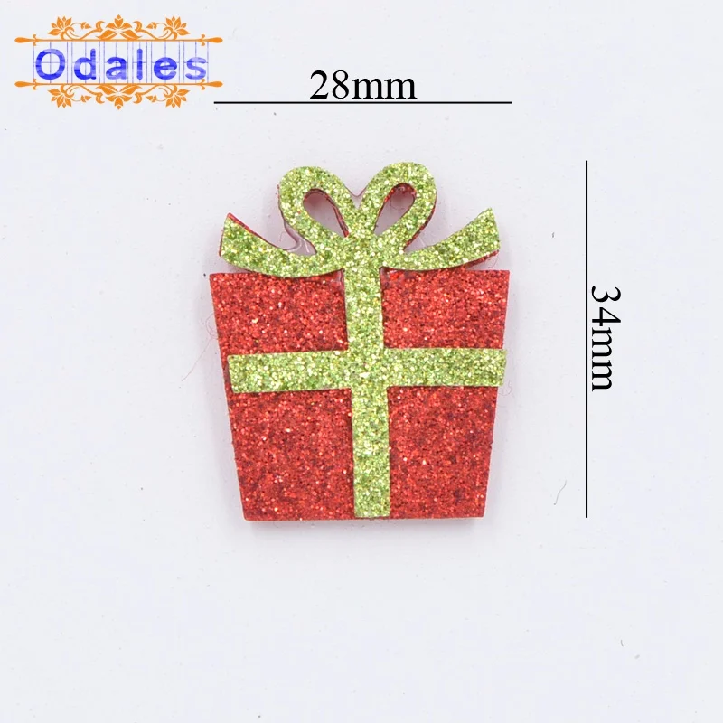Christmas Gift Box 24 шт Санта Клаус трость Рождественская елка/шляпа/Колокольчик/лося/чулок/Подарочная коробка Рождественские повязки на голову орнамент патчи рождественские вечерние реквизит декор - Цвет: Christmas Gift Box