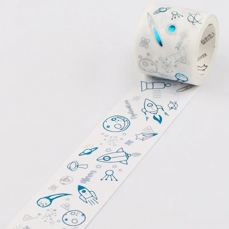 

3cm*5m Romantic Holiday Series Bronzing Washi Tape Decorative Adhesive Tape DIY Scrapbooking Label Masking Tape