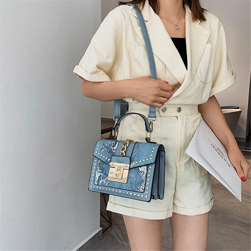 TOYOOSKY Luxury Handbag Designer Shoulder Bags For Women Serpentine Leather Flap Chain Ladies Messenger Bags Sac A Main