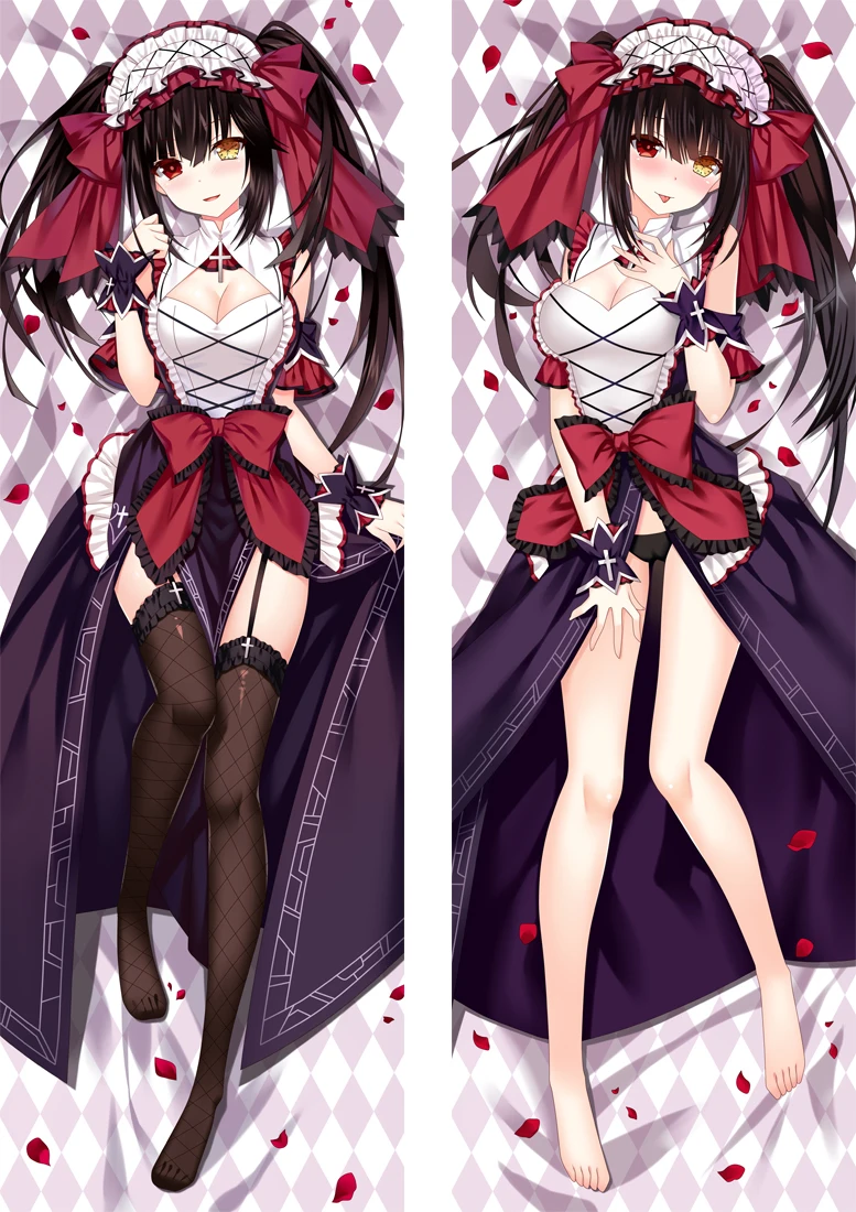 MMF march 2019 Date A Live аниме персонажи Kurumi Tokisaki & Котори ицука Yoshino Подушка Dakimakura Обложка