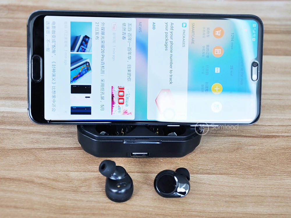 Samload, беспроводные наушники, Bluetooth 5,0, вкладыши, 3D стерео звук, наушники, IPX6 7, с 3000 мАч, зарядная коробка для Xiaomi iPhone X