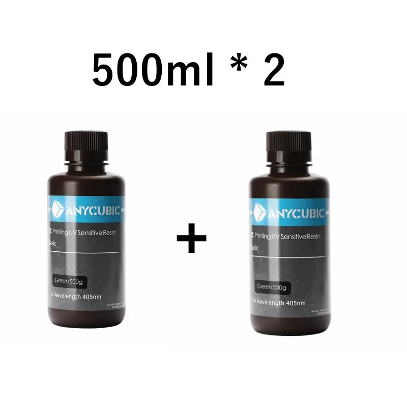 2 bottles of 500ml ANYCUBIC Photon 405nm Смола 500 мл/1л Набор для фотона 3d принтер ЖК-чувствительная Смола жидкий материал светочувствительная УФ смола - Цвет: 2 bottles of 500ml