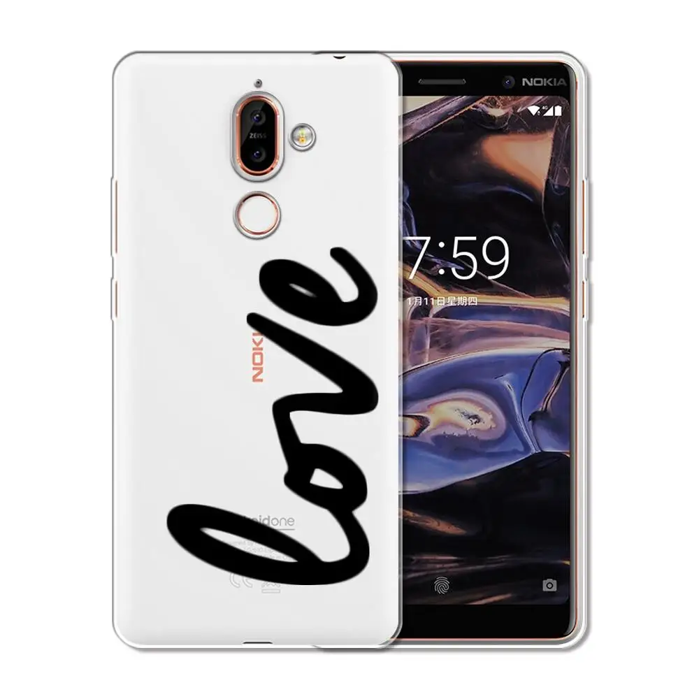 Модный чехол для телефона с принтом Nokia 7 1 6 5 3 2 Plus мягкий силиконовый 8 X6 X7