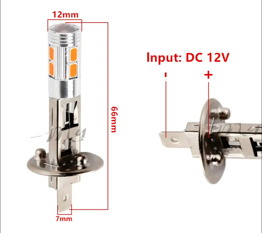 H1 светодиодный лампы Супер яркий белый Высокая мощность 10 SMD 5630 Автомобильные