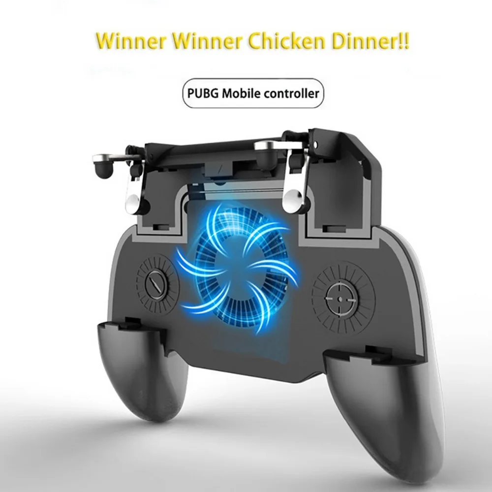 Для контроллера Pubg геймпад мобильный триггер L1R1 джойстик для шутеров игровой коврик держатель телефона кулер вентилятор с 2000/4000 мАч power Bank