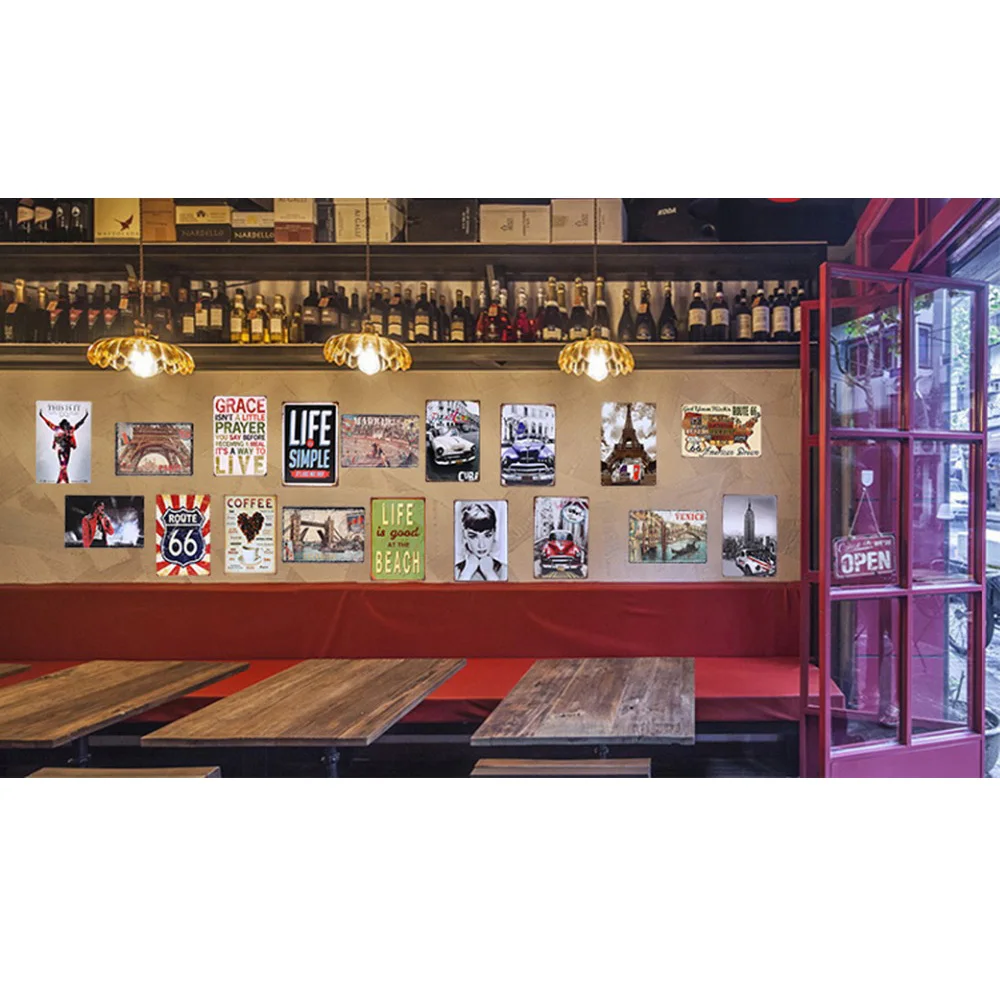 Металлическая Жестяная Табличка с клубничным мороженым 20X30 см железная тарелка