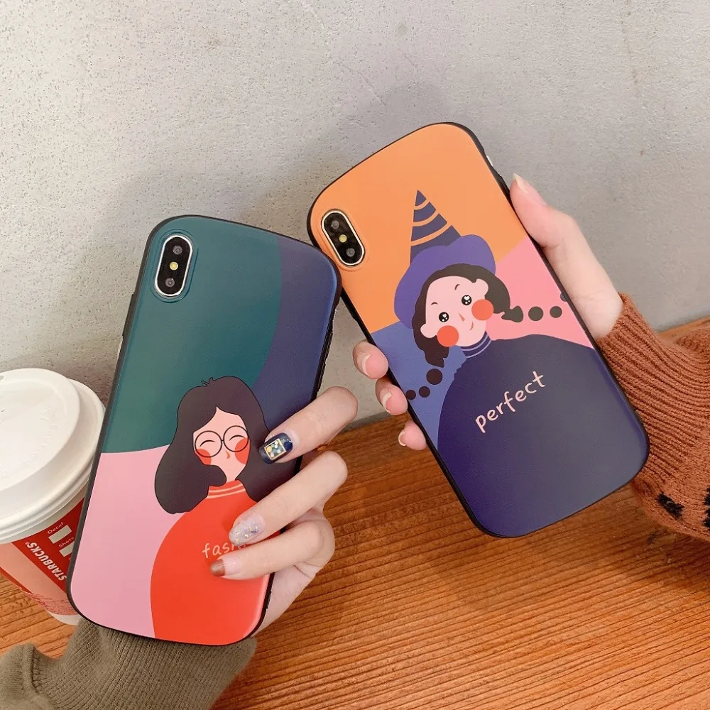 Модный Роскошный силиконовый чехол для телефона девочек iphone 6 S 7 8 plus X XR XS MAX Мягкий