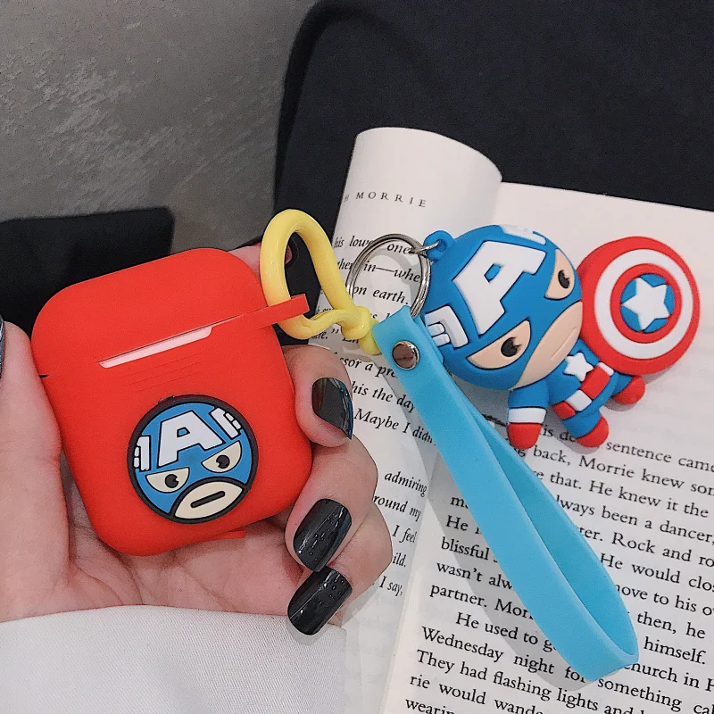 Style 4 Bluetooth наушники милый DIY силиконовый чехол для Apple Airpods чехол 1 2 Чехол Аксессуары Защитный чехол анти-потеря мультфильм декор - Цвет: Style 4