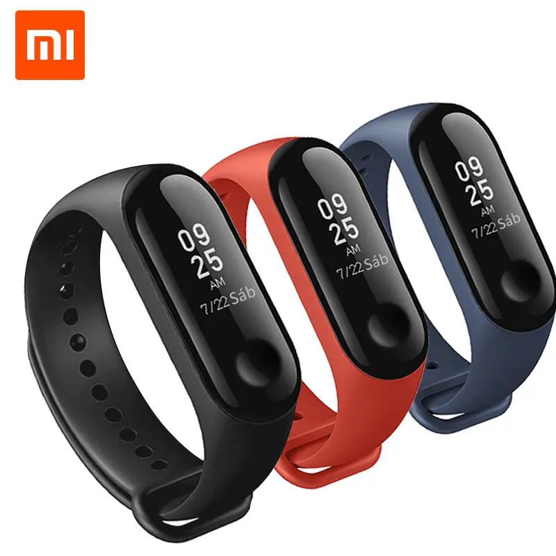 Origina Xiaomi Mi Band 3 Смарт Браслет фитнес браслет большой сенсорный экран OLED частота