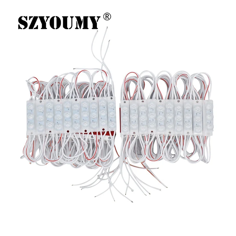 SZYOUMY светодиодный мини-модуль 2835 SMD Водонепроницаемый 3 светодиодный Инжекционный объектив СВЕТОДИОДНЫЙ знак рекламы подсветка DC12V для макияжа зеркало