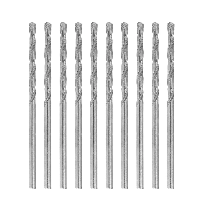 

Multifunction 10 Pcs Tiny Micro HSS 0.5mm Straight Shank Twist Drilling Bit