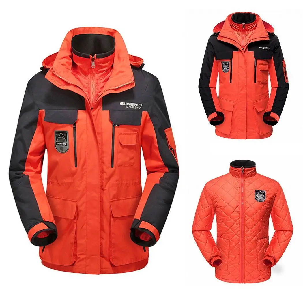 Women Casual Hooded Winter Warm Ski Jacket Outdoor Sport Autumn Zipper Neck With Liner Patchwork | Спорт и развлечения