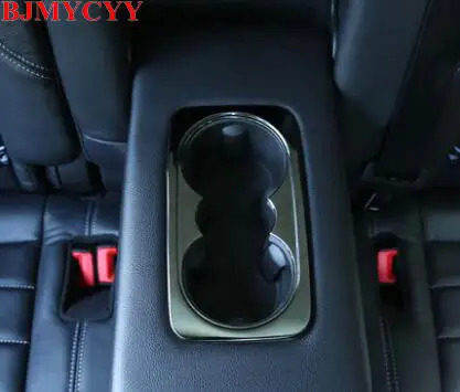 BJMYCYY Car Chrome Matte Rear Water Cup Holder Frame Trim Sticker for Ford New Escape Kuga 2017 | Автомобили и мотоциклы