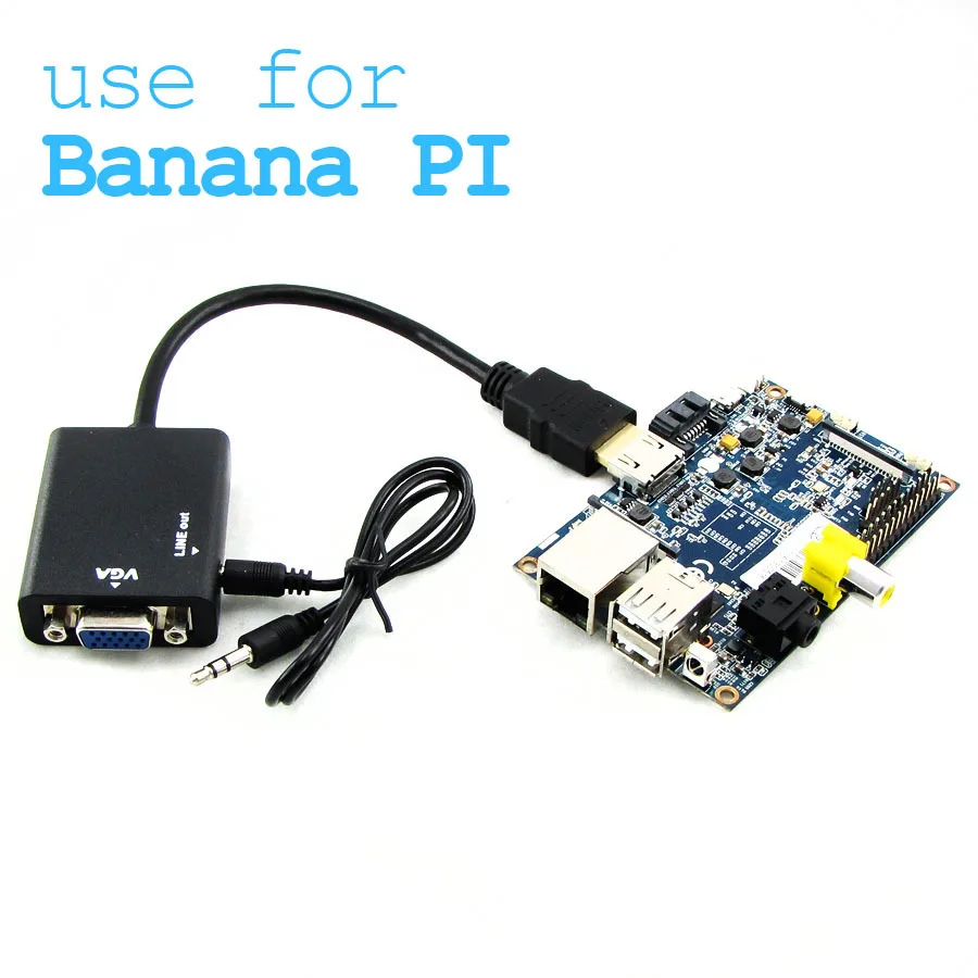 Raspberry PI 3 HDMI к VGA Кабель адаптер. Банан Pi Ras конвертер. Передача видео выход от VGA.|pi