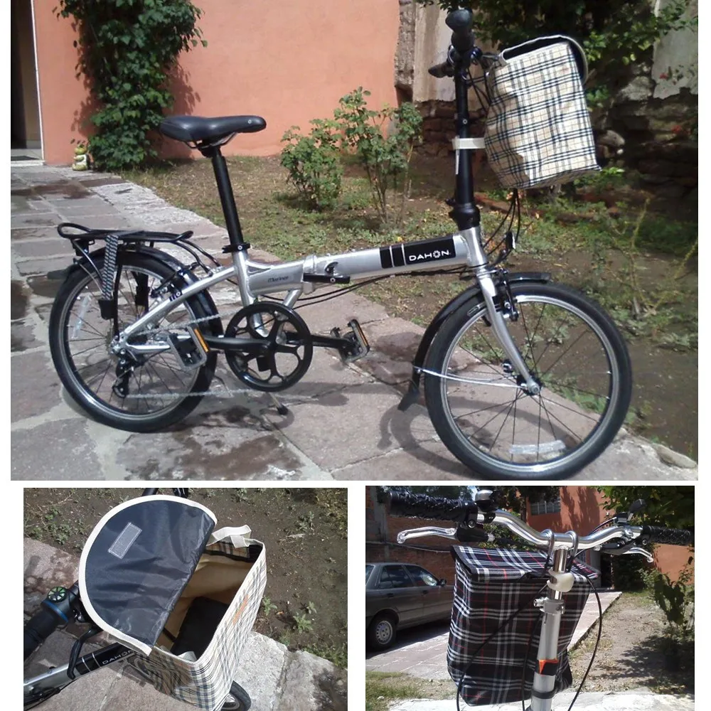 New Canvas 10L Folding Front Bicycle Bag Durable Bike Basket Cover Carrier Handlebar Bisiklet Storage Cycling Accessories | Спорт и