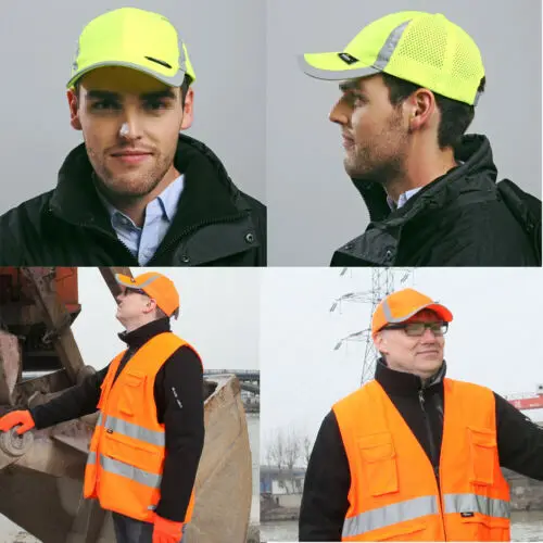 Мужская Уличная Кепка светоотражающая бейсбольная кепка Защитная оранжевая или