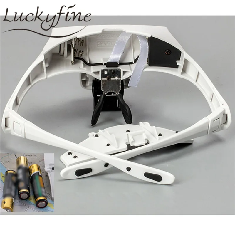 Лупа с 5 линзами регулируемая на голову светодиодный светильник лампа