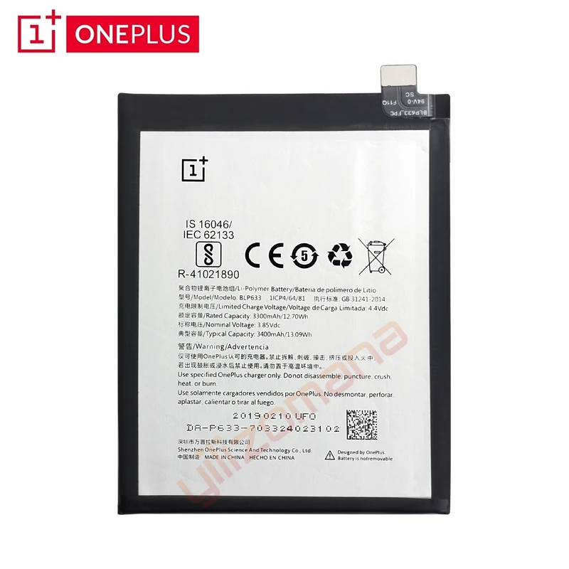 ONE PLUS чехол телефон Батарея BLP633 3300/3400 мА/ч, чехол для OnePlus 3T A3010 Высокое качество Замена литий-ионных батарей Бесплатные инструменты