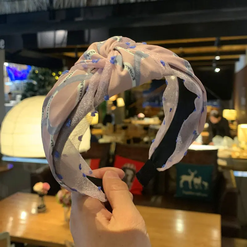 2 Корейский Бутик Hairband черный, белый цвет пряжи повязка на голову для ребенка Для женщин девочек волос руководитель группы аксессуары женские обручи для волос для лета - Цвет: 2
