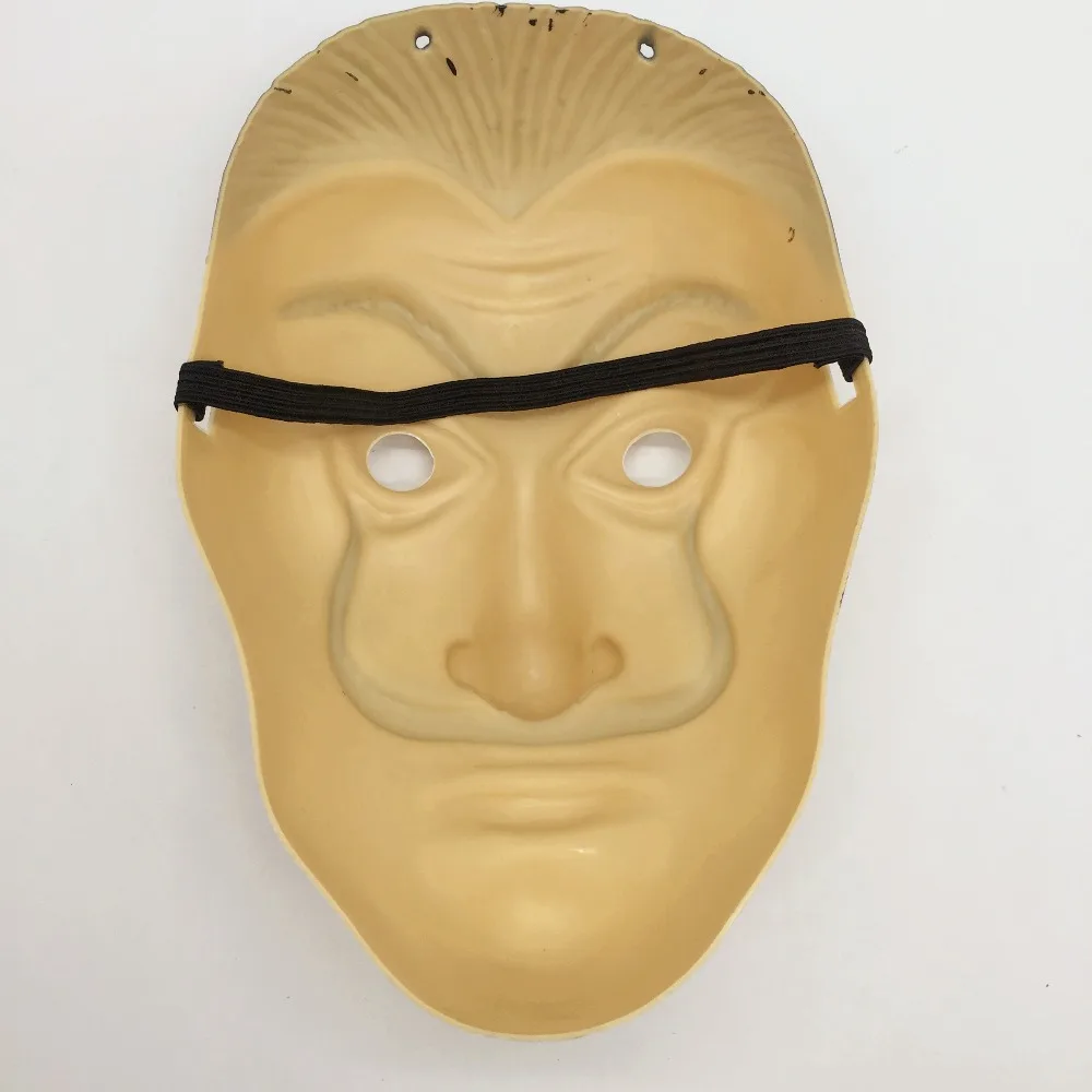 

COSREA Salvador Dali Cosplay Costume La Casa De Papel Fancy Red Jumpsuit Face Mask Bodysuit Halloween Party For Women and Men