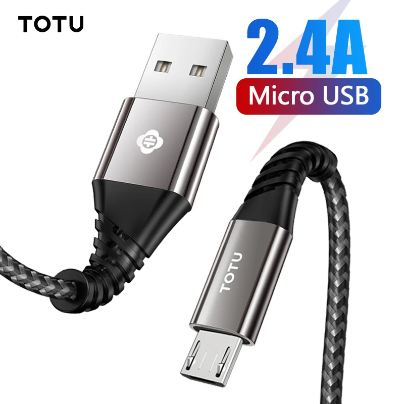 TOTU Micro USB кабель для быстрой зарядки данных зарядный Microusb Samsung Xiaomi Redmi Android