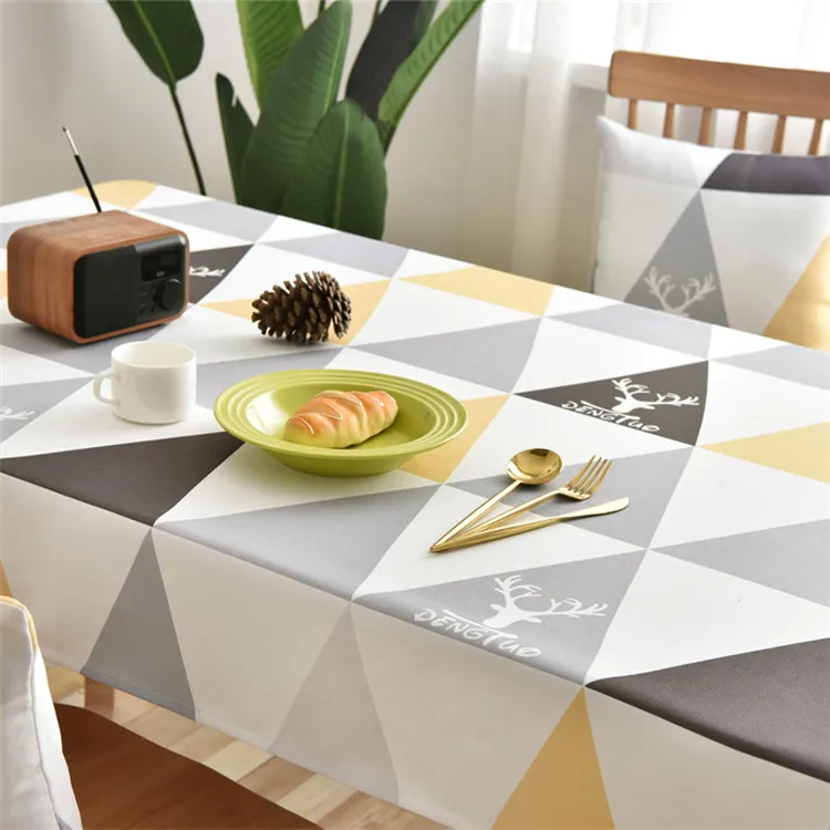 Желтая скатерть с изображением оленя Tafel Hoes Nappe непроницаемая скатерть для обеденного стола декор для кухни Mantel Mesa