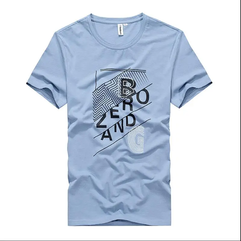 New summer casual T-shirt short sleeved round neck print | Мужская одежда