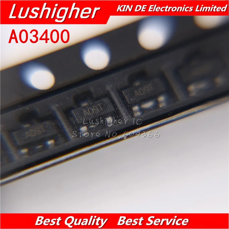 100 шт. AO3400 AO3400A маркировка: A09T SOT23 n-канальный MOSFET оригинал | Электронные компоненты