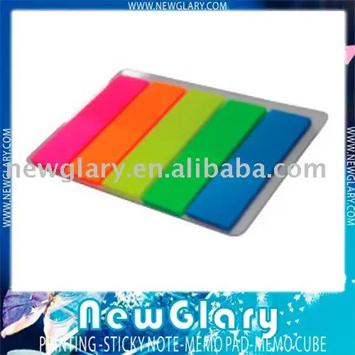 Top selling Free shipping sticky post note color film index 5 color 20sheet/strip.