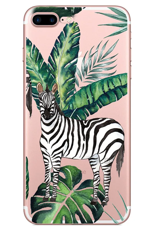 Газель Зебра Полосатый чехол для iPhone X 7 Plus moomin TPC мягкая защита Капа Coque telefon 5S 6 S 8
