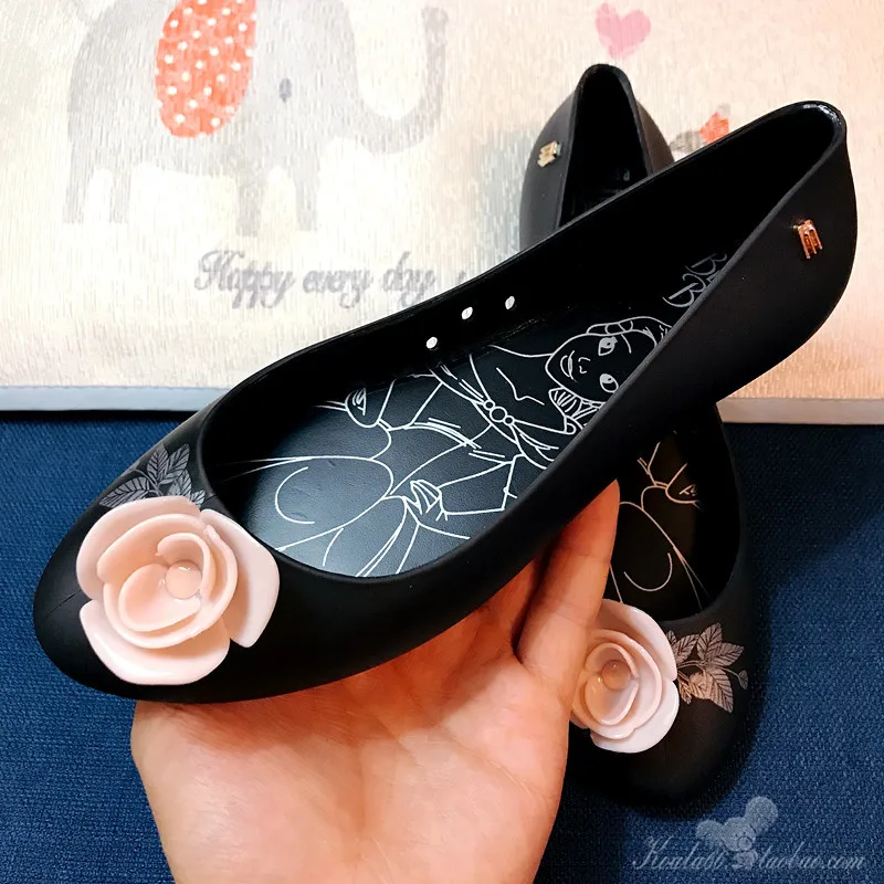 Mini Melissa/Новинка 2019 года Брендовые женские прозрачные сандалии с цветами женская